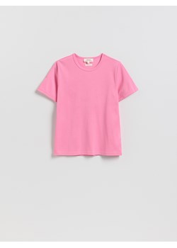 Reserved - T-shirt z bawełną - intensywny róż ze sklepu Reserved w kategorii Bluzki damskie - zdjęcie 188709848