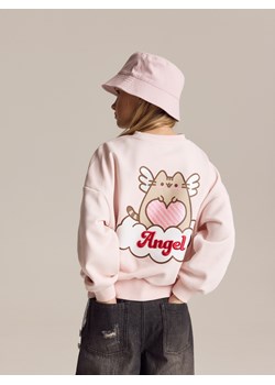 Reserved - Bluza z aplikacją Pusheen - pastelowy róż ze sklepu Reserved w kategorii Bluzy dziewczęce - zdjęcie 188710006