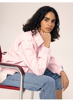 Reserved - Kurtka bomberka z imitacji skóry - różowy ze sklepu Reserved w kategorii Kurtki damskie - zdjęcie 188710126