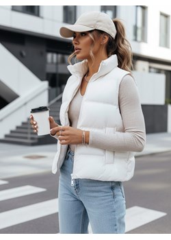 Pikowana kamizelka damska WILLOW biała Dstreet TY3798 ze sklepu DSTREET.PL w kategorii Kamizelki damskie - zdjęcie 188710748