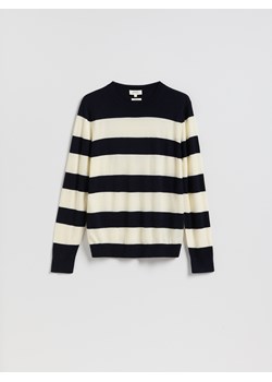 Reserved - Sweter z wełny merino - granatowy ze sklepu Reserved w kategorii Swetry damskie - zdjęcie 188710977