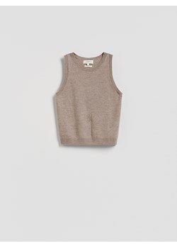 Reserved - Wełniana kamizelka - brązowy ze sklepu Reserved w kategorii Kamizelki damskie - zdjęcie 188710995