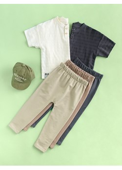 Reserved - Bawełniane legginsy 3 pack - ciemnoszary ze sklepu Reserved w kategorii Spodnie chłopięce - zdjęcie 188711049