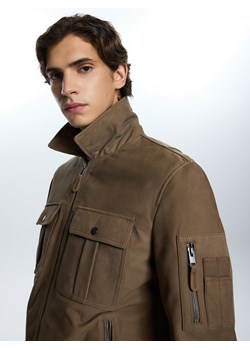 Reserved - Zamszowa kurtka z kołnierzem - brązowy ze sklepu Reserved w kategorii Kurtki męskie - zdjęcie 188711067