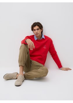 Reserved - Bluza regular z bawełną - czerwony ze sklepu Reserved w kategorii Bluzy męskie - zdjęcie 188711139