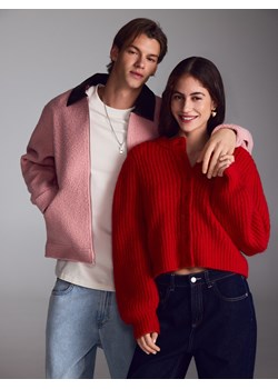 Reserved - Kurtka ze sztucznym barankiem - różowy ze sklepu Reserved w kategorii Kurtki męskie - zdjęcie 188711159