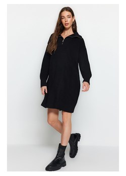 trendyol Sukienka dzianinowa w kolorze czarnym ze sklepu Limango Polska w kategorii Sukienki - zdjęcie 188712417