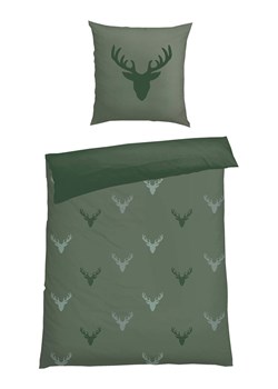 Schiesser Komplet pościeli flanelowej "Emil" w kolorze zielonym ze sklepu Limango Polska w kategorii Pościele - zdjęcie 188712516