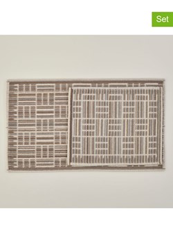 BELLA MAISON Dywaniki łazienkowe (2 szt.) "Sharlett" w kolorze beżowo-szarym ze sklepu Limango Polska w kategorii Akcesoria łazienkowe - zdjęcie 188712605