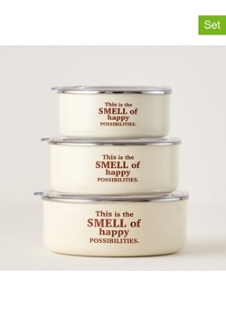 BELLA MAISON Pojemniki (3 szt.) "Cozy" w kolorze kremowym ze sklepu Limango Polska w kategorii Pojemniki kuchenne - zdjęcie 188712608