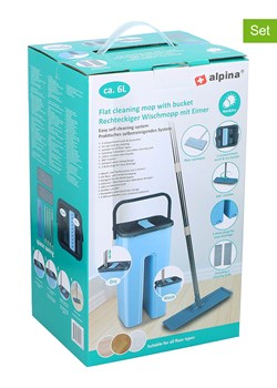 Alpina 4-częściowy zestaw w kolorze błękitnym do mycia podłóg ze sklepu Limango Polska w kategorii Akcesoria kuchenne - zdjęcie 188712787