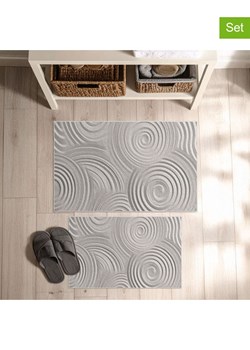 Colourful Cotton Dywaniki łazienkowe (2 szt.) w kolorze szarym ze sklepu Limango Polska w kategorii Akcesoria łazienkowe - zdjęcie 188713108