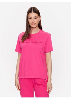 Champion T-Shirt 116058 Różowy Regular Fit ze sklepu MODIVO w kategorii Bluzki damskie - zdjęcie 188713896
