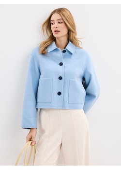 Mohito - Błękitna kurtka z wełną - błękitny ze sklepu Mohito w kategorii Kurtki damskie - zdjęcie 188714379