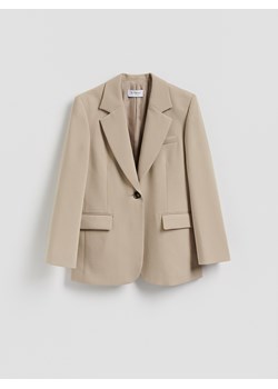 Reserved - Jednorzędowa marynarka - beżowy ze sklepu Reserved w kategorii Marynarki damskie - zdjęcie 188714706