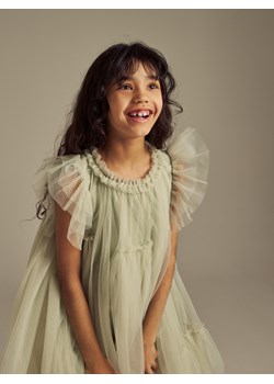 Reserved - Tiulowa sukienka - jasnozielony ze sklepu Reserved w kategorii Sukienki dziewczęce - zdjęcie 188714798