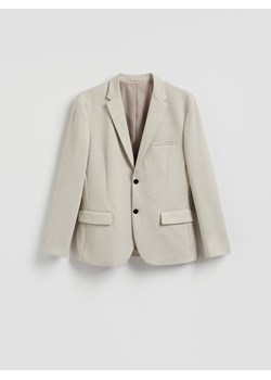 Reserved - Marynarka slim fit - beżowy ze sklepu Reserved w kategorii Marynarki męskie - zdjęcie 188714976