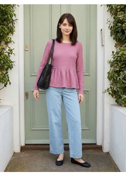 Sinsay - Bluzka z ozdobnymi falbanami - różowy ze sklepu Sinsay w kategorii Bluzki damskie - zdjęcie 188715729