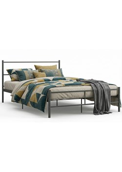 Szare metalowe łóżko dwuosobowe 160x200 cm F0-C13 ze sklepu Edinos.pl w kategorii Łóżka i materace - zdjęcie 188715915