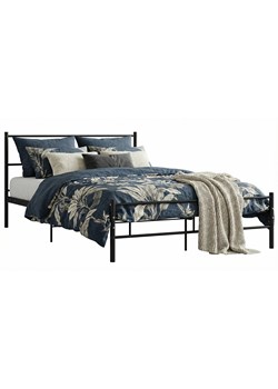 Czarne Dwuosobowe Łóżko Metalowe 160X200 Cm T2-D79 ze sklepu Edinos.pl w kategorii Łóżka i materace - zdjęcie 188715918