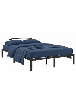 Czarne metalowe łóżko w stylu industrialnym 120x200 cm R5-K73 ze sklepu Edinos.pl w kategorii Łóżka i materace - zdjęcie 188715927