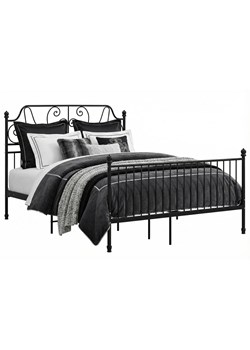 Czarne metalowe łóżko metalowe 160x200 cm Z5-P70 ze sklepu Edinos.pl w kategorii Łóżka i materace - zdjęcie 188715936