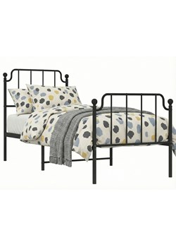 Czarne metalowe łóżko loftowe 90x200 cm G8-P42 ze sklepu Edinos.pl w kategorii Łóżka i materace - zdjęcie 188715955