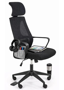 Ergonomiczny Fotel Czarny Biurowy Obrotowy G8-N03 ze sklepu Edinos.pl w kategorii Krzesła biurowe - zdjęcie 188715965