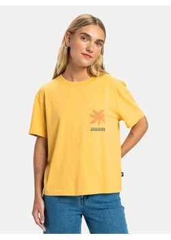 Quiksilver T-Shirt Standard  EQWZT03197 Żółty Regular Fit ze sklepu MODIVO w kategorii Bluzki damskie - zdjęcie 188717376