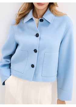 Mohito - Błękitna kurtka z wełną - błękitny ze sklepu Mohito w kategorii Kurtki damskie - zdjęcie 188718728