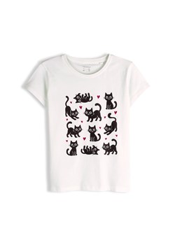 GATE Bawełniana koszulka z nadrukiem 7Y ze sklepu gateshop w kategorii Bluzki dziewczęce - zdjęcie 188719359