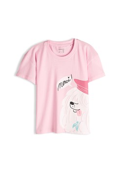 GATE Bawełniana koszulka z nadrukiem 3Y ze sklepu gateshop w kategorii Bluzki dziewczęce - zdjęcie 188719369