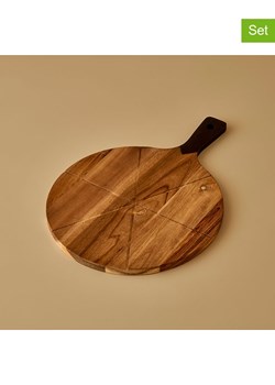 BELLA MAISON 2-częściowy zestaw w kolorze brązowym do pizzy ze sklepu Limango Polska w kategorii Misy i tace dekoracyjne - zdjęcie 188719638