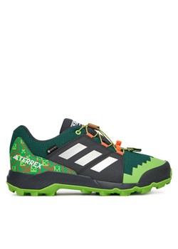 adidas Trekkingi Minecraft Terrex Gore-Tex Hiking JR1314 Zielony ze sklepu MODIVO w kategorii Buty trekkingowe dziecięce - zdjęcie 188719919