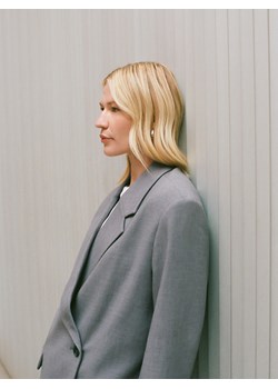 Reserved - Marynarka z dodatkiem wiskozy - ciemnoszary ze sklepu Reserved w kategorii Marynarki damskie - zdjęcie 188720266