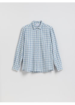 Reserved - Koszula regular z lnem - jasnoniebieski ze sklepu Reserved w kategorii Koszule męskie - zdjęcie 188720279
