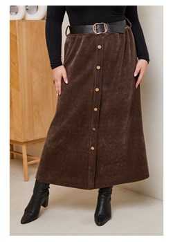 Curvy Lady Spódnica w kolorze brązowym ze sklepu Limango Polska w kategorii Spódnice - zdjęcie 188720799