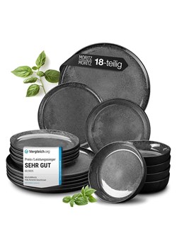 Moritz &amp; Moritz 18-częściowy zestaw "Vida" w kolorze antracytowym ze sklepu Limango Polska w kategorii Naczynia - zdjęcie 188721198