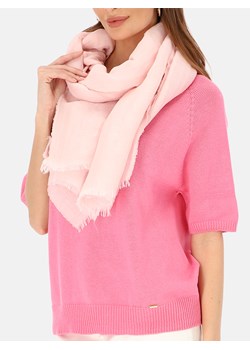 Lniany różowy szal damski Potis & Verso ze sklepu Eye For Fashion w kategorii Szaliki i chusty damskie - zdjęcie 188721509