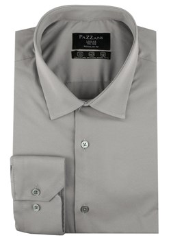 Jednokolorowa, Bawełniana Koszula o Prostym Kroju - Ciemnoszara KSDWPZNIciemszaraP003RG ze sklepu JegoSzafa.pl w kategorii Koszule męskie - zdjęcie 188721616