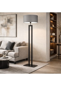 Skandynawska lampa podłogowa do salonu KALIFORNIA w czarno-szarej kolorystyce ze sklepu Lysne w kategorii Lampy podłogowe - zdjęcie 188722149