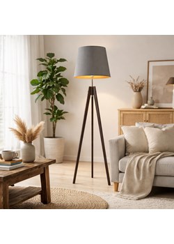 Drewniana lampa stojąca w stylu skandynawskim ARUBA GOLD ze sklepu Lysne w kategorii Lampy podłogowe - zdjęcie 188722206