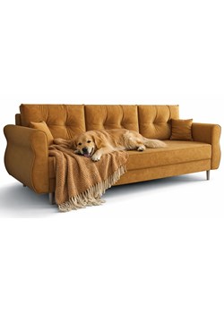 Musztardowa Sofa Z Funkcją Spania E9-D36 ze sklepu Edinos.pl w kategorii Sofy i kanapy - zdjęcie 188722946