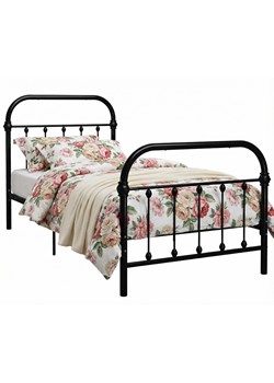 Czarne Metalowe Łóżko Loftowe 100X200 Cm P1-G85 ze sklepu Edinos.pl w kategorii Łóżka i materace - zdjęcie 188722948