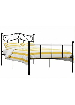 Czarne loftowe metalowe łóżko 90x200 cm P7-N13 ze sklepu Edinos.pl w kategorii Łóżka i materace - zdjęcie 188722958