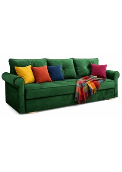 Rozkładana kanapa z funkcją spania butelkowa zieleń N1-K10 ze sklepu Edinos.pl w kategorii Sofy i kanapy - zdjęcie 188722966