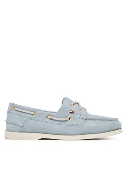 Mokasyny Tommy Hilfiger FW0FW09338 Błękitny ze sklepu eobuwie.pl w kategorii Mokasyny damskie - zdjęcie 188723179