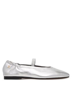 Tommy Hilfiger Baleriny Silver Lth Ellastic Ballerina FW0FW09466 Srebrny ze sklepu MODIVO w kategorii Balerinki - zdjęcie 188724265