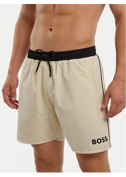 BOSS Szorty kąpielowe Starfish 50514429 Beżowy Regular Fit ze sklepu MODIVO w kategorii Kąpielówki - zdjęcie 188724376
