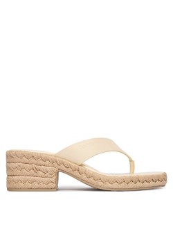 Calvin Klein Klapki Block Heel Espa 50 Thong Lth HW0HW02902 Beżowy ze sklepu MODIVO w kategorii Espadryle damskie - zdjęcie 188724407
